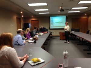 At the headquarters of Iowa Corn (Promotion Board and Corn Growers Association).